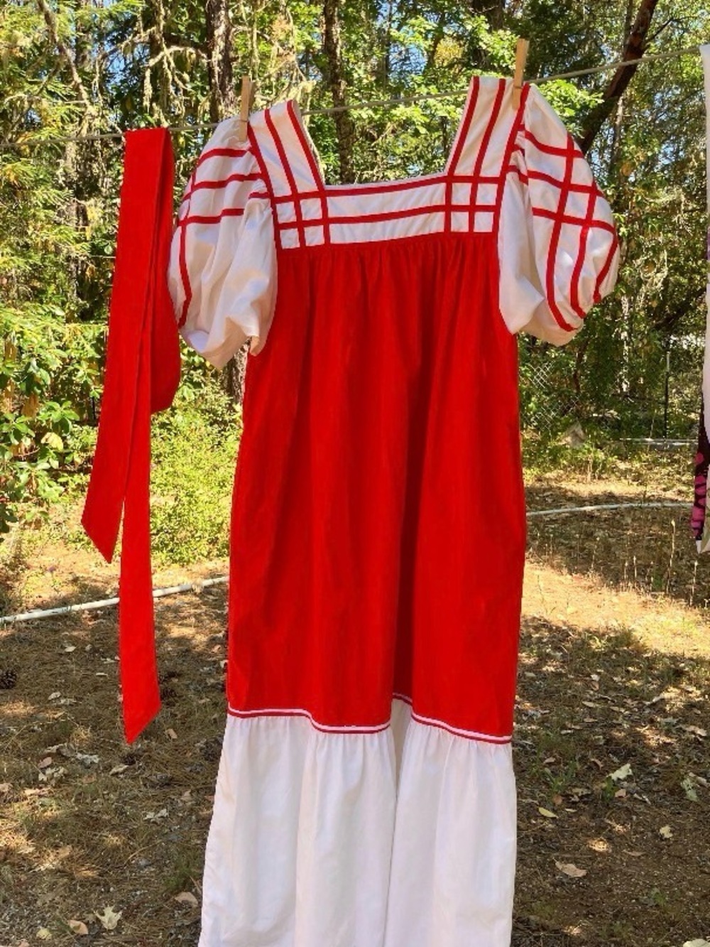 Joy of The Isles vintage prairie dress Oktoberfest Mumu 1960’s applique sleeve - Picture 8 of 8